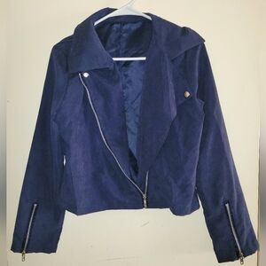 NWOT Women's Zipper Jacket Navy MED